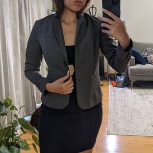 Banana Republic 0P petite gray blazer
